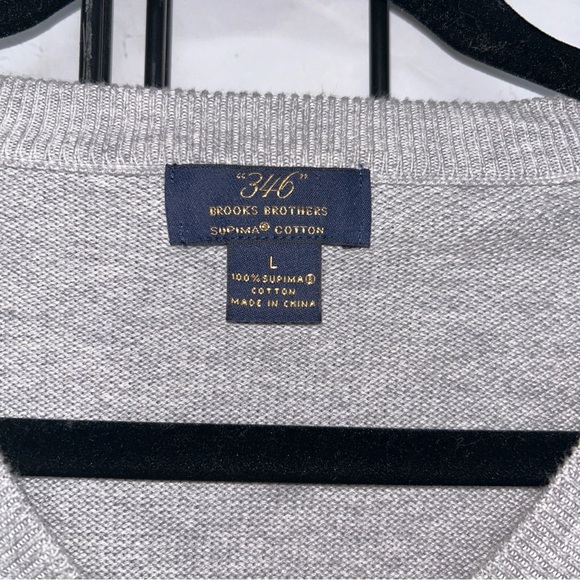 Brooks Brothers 346 Gray Supima Cotton Sweater Vest - Picture 3 of 3